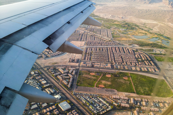 Landeanflug in Las Vegas