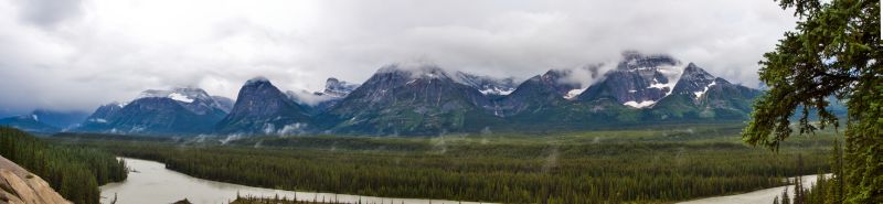 Sunwapta Falls Panorama